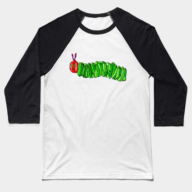 Crystal Caterpillar Baseball T-Shirt by Destination Creativity